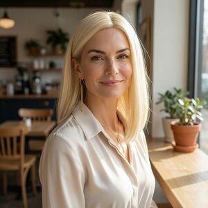 12” Blonde Reverse Bob Wig Shoulder Length Angled Cut